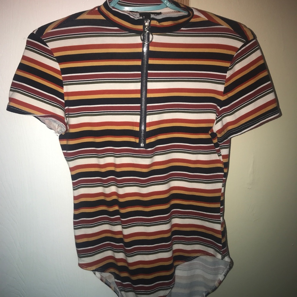striped bodysuit